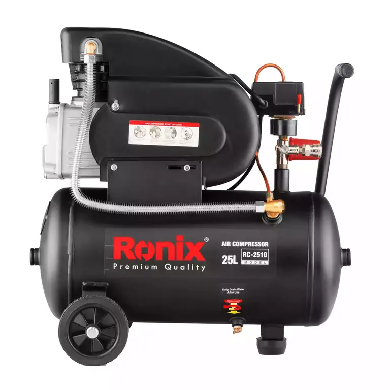 کمپرسور باد رونیکس مدل RC-2510 روغنی ظرفیت ۲۵ لیتر