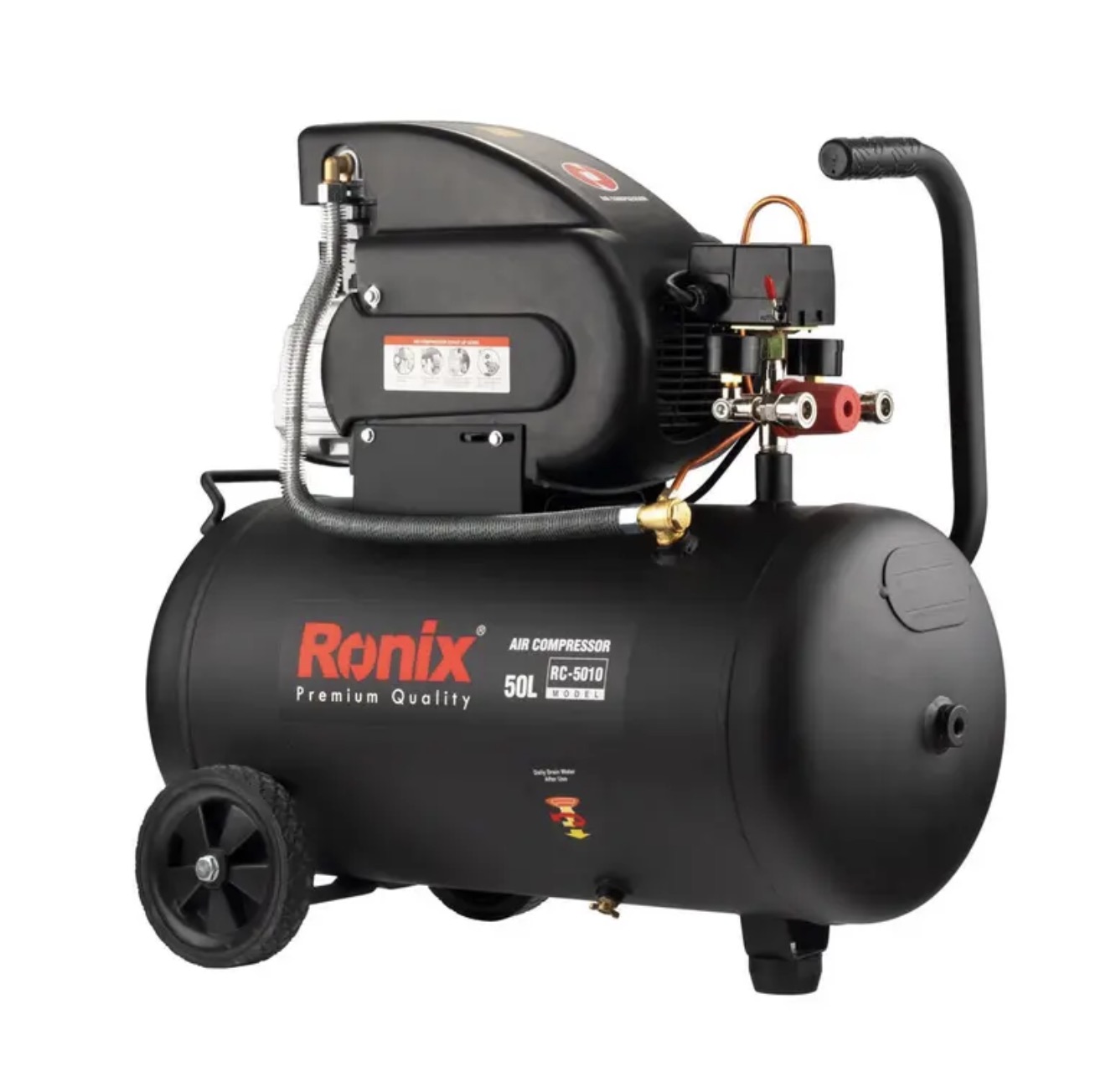 کمپرسور باد رونیکس مدل RC-5010 ظرفیت ۵۰ لیتر روغنی